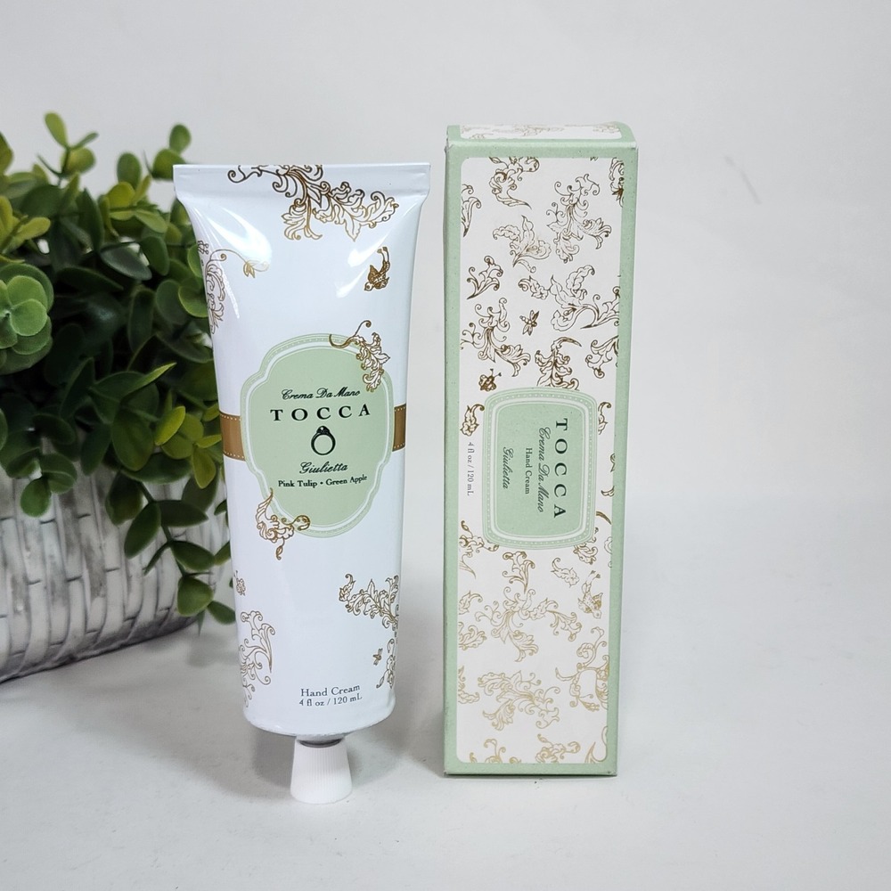 Tocca Giulietta Hand Cream 4 fl oz /120ml Green Apple Pink Tulips Vanilla Orchid